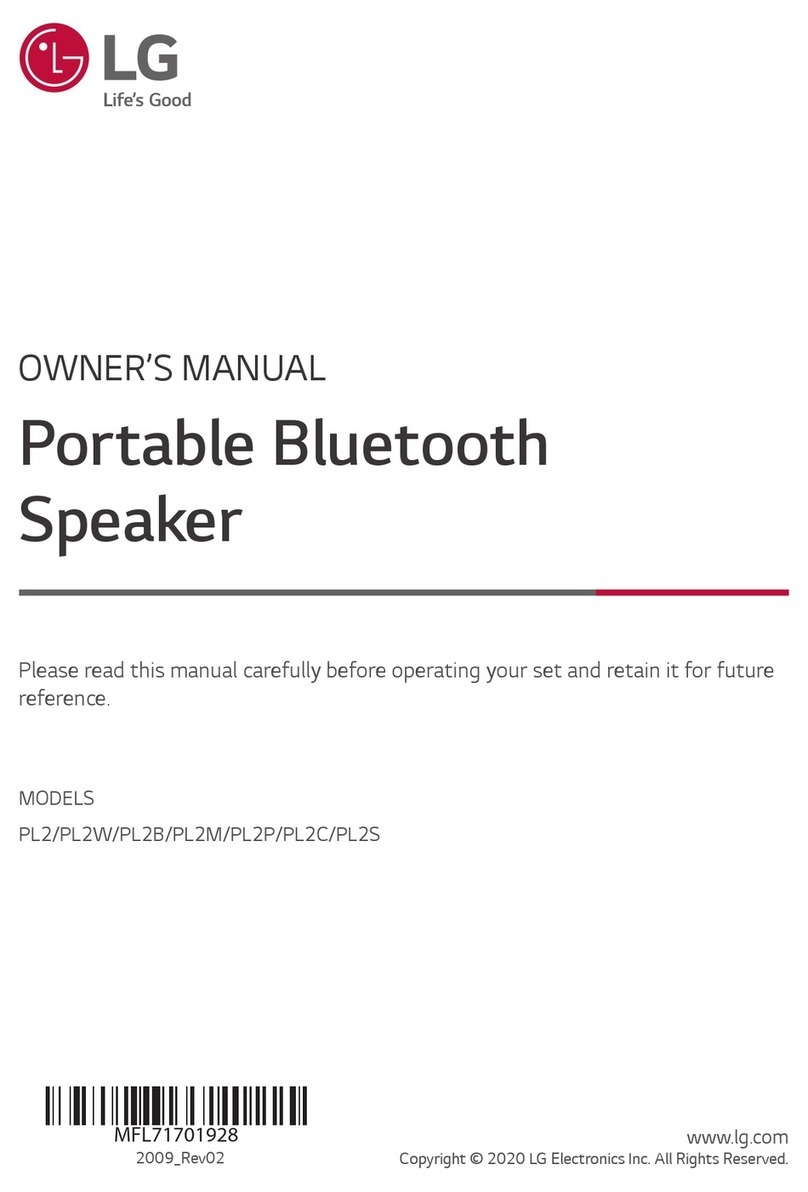 LG XBOOM GO PL2 User manual