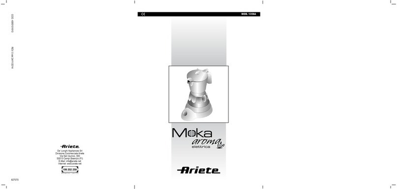 ARIETE Moka aroma 1358A manual