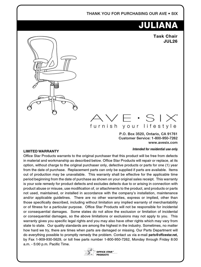 Office Star Products AVE SIX JULIANA JUL26 manual Office Star Products AVE SIX JULIANA JUL26 manual