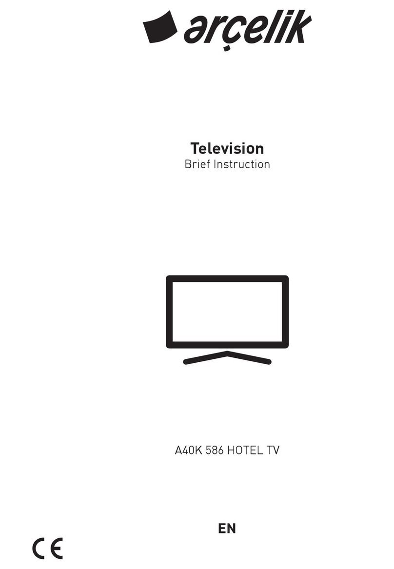 arcelik A40K 586 HOTEL TV Reference guide