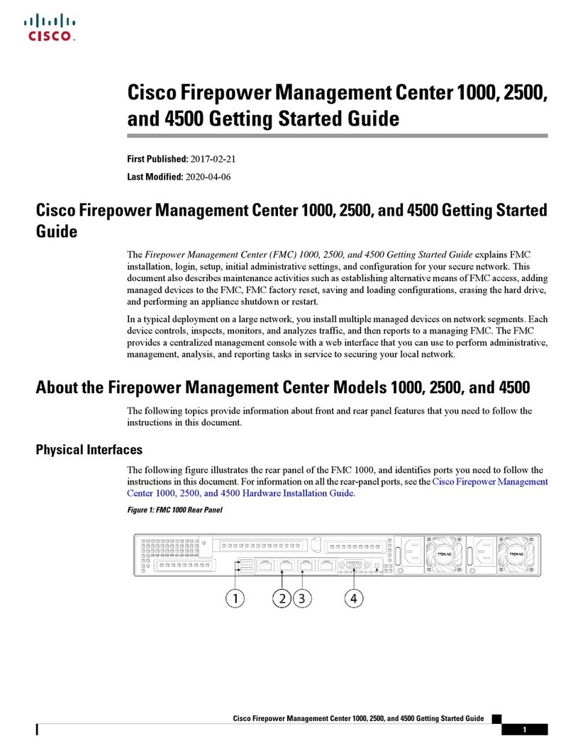 Cisco Firepower Management Center 1000 User manual