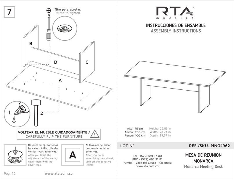 RTA Monarca MNG4962 Assembly instructions