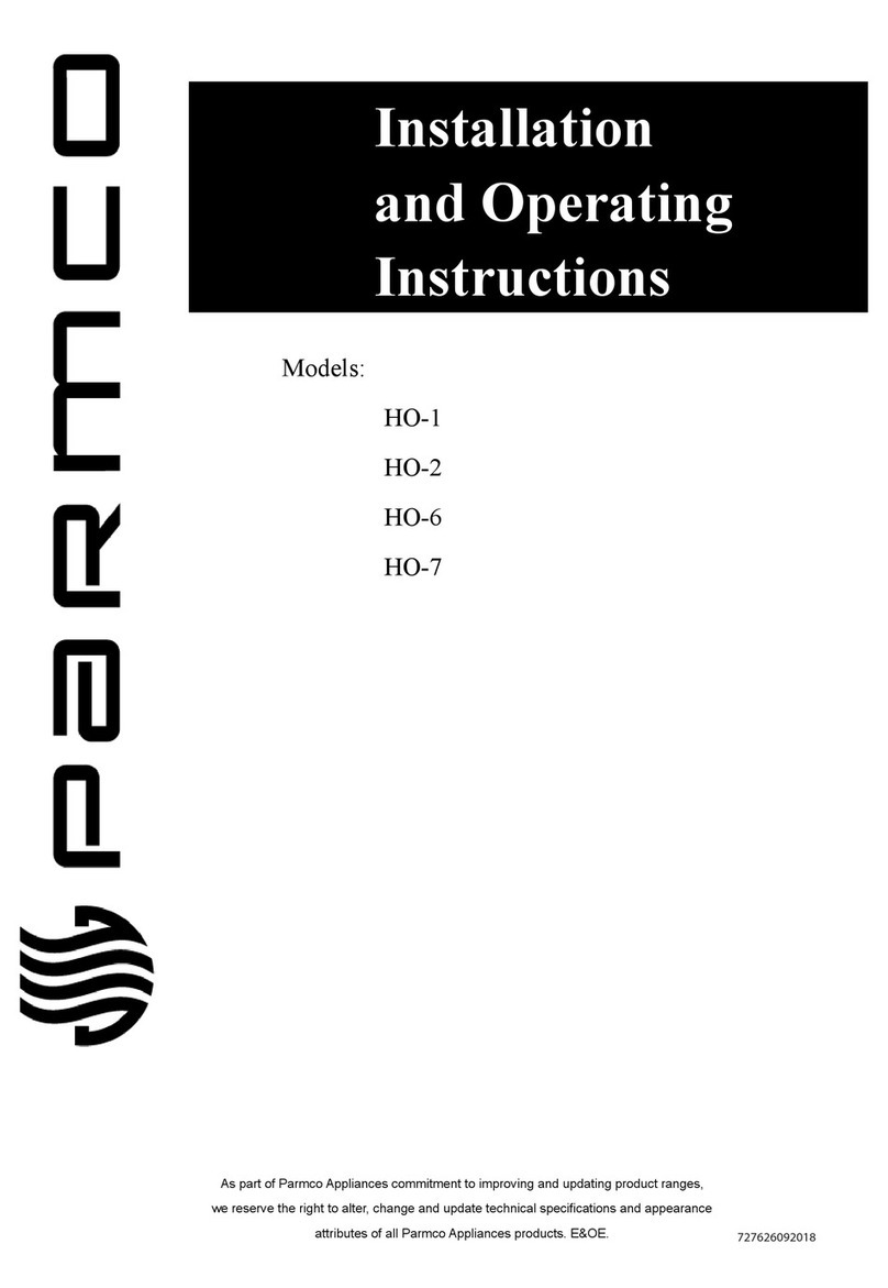 Parmco HO-1 Installation and operating instructions