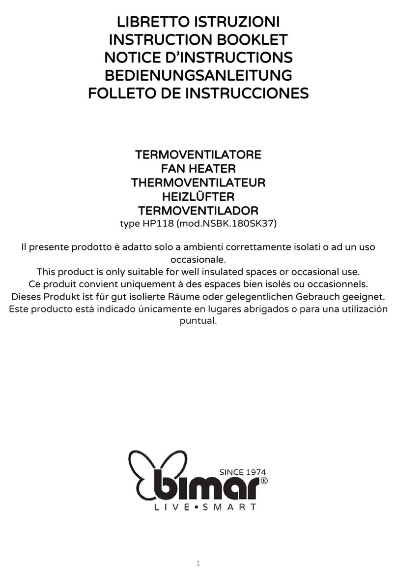 Bimar HP118 Instruction booklet