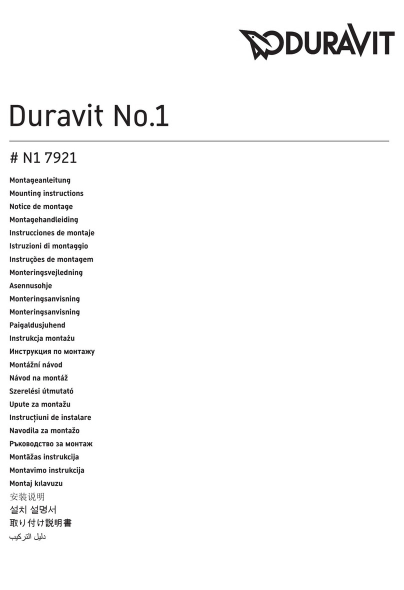 DURAVIT N1 7921 Mounting instructions