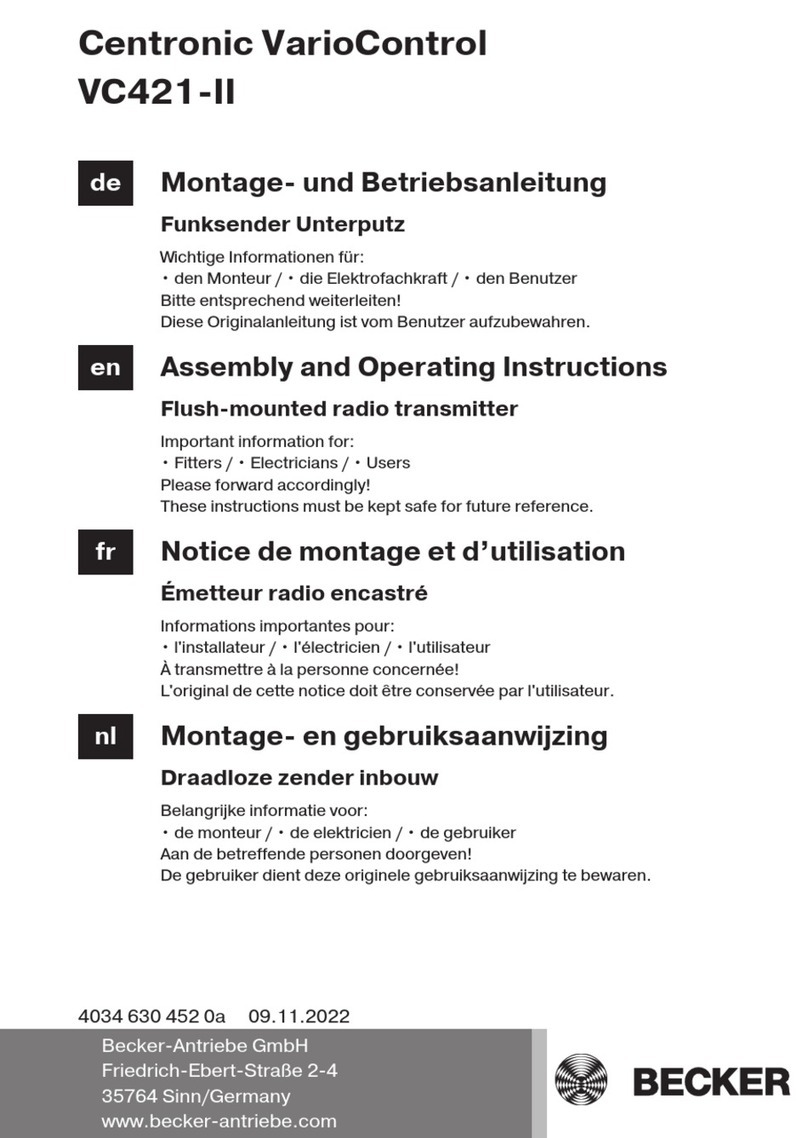 Becker Centronic VarioControl VC421-II User manual
