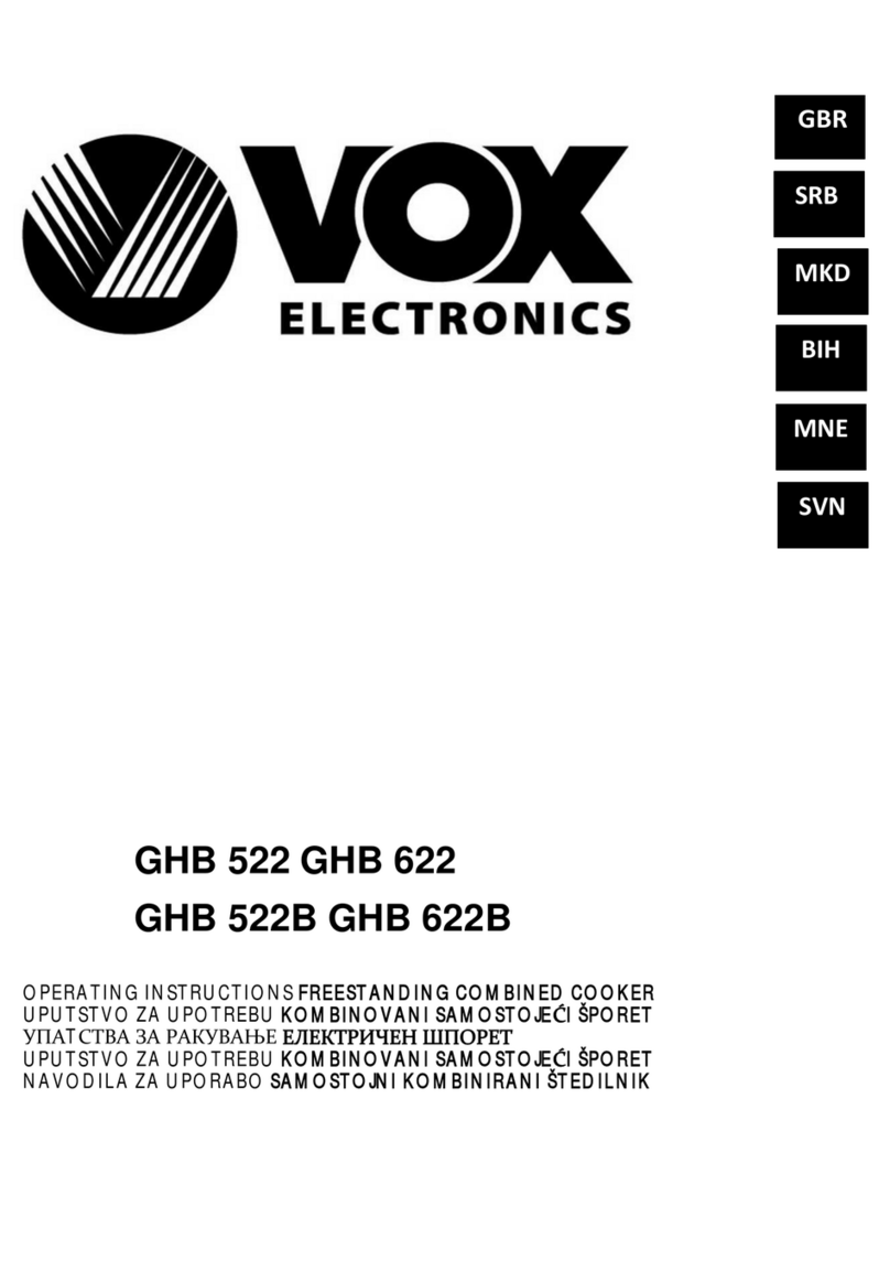 VOX electronics GHB 522B operating instructions