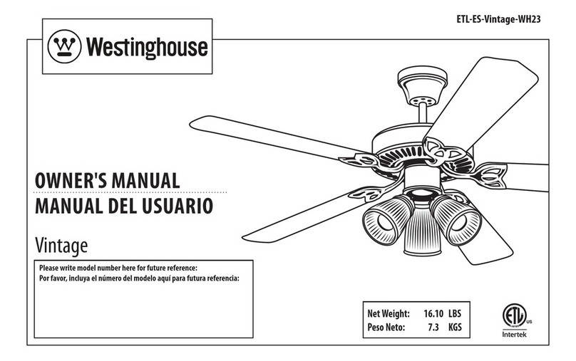Westinghouse ETL-ES-Vintage-WH23 owner's manual