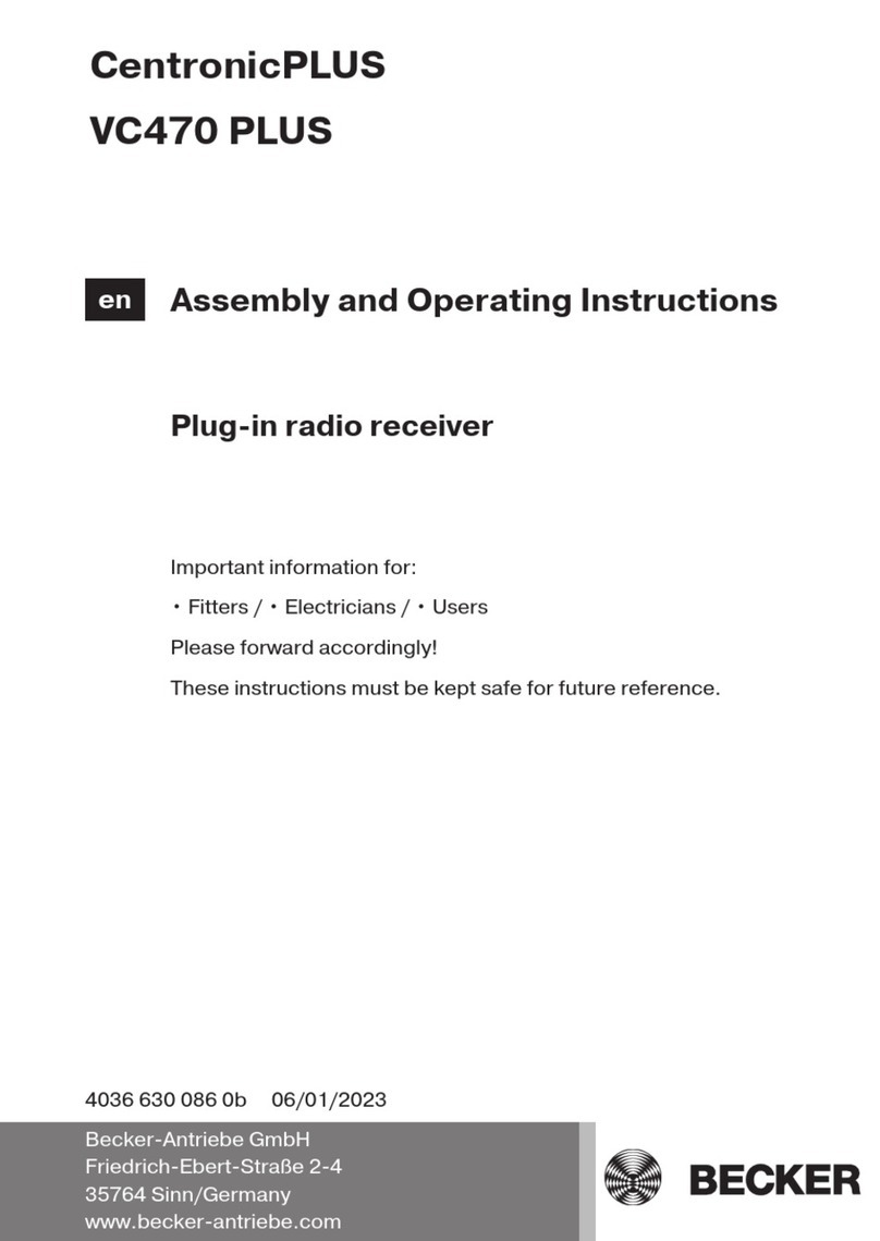 Becker CentronicPLUS VC470 PLUS User manual