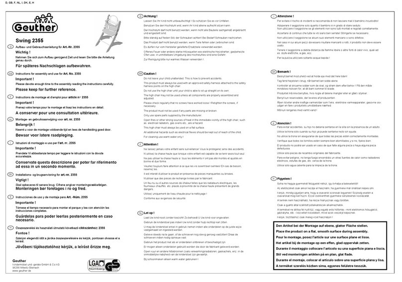 Geuther Swing 2355 User manual