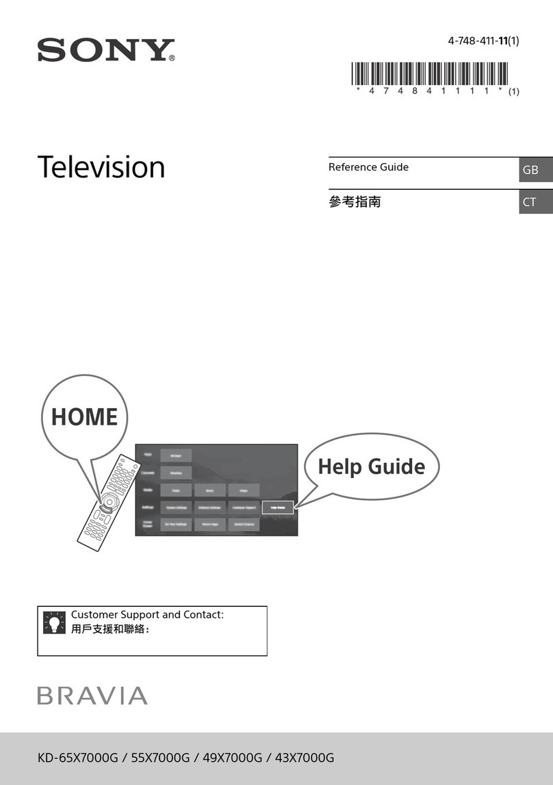 Sony BRAVIA KD-65X7000G User manual