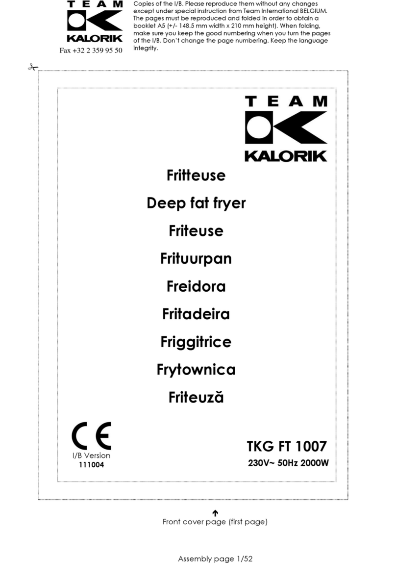 Team Kalorik TKG FT 1007 User manual