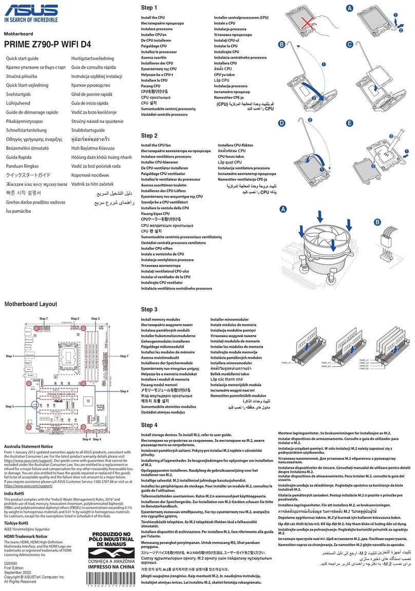 Asus PRIME Z790-P WIFI User manual