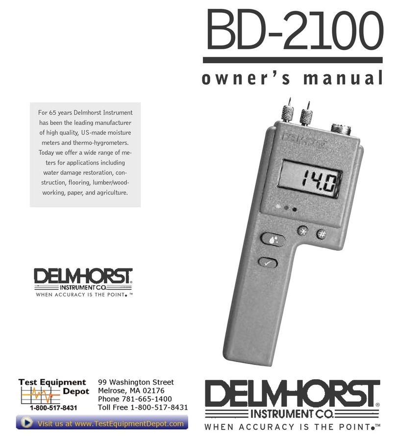Delmhorst Instrument Co BD-2100 owner's manual Delmhorst Instrument Co BD-2100 owner's manual