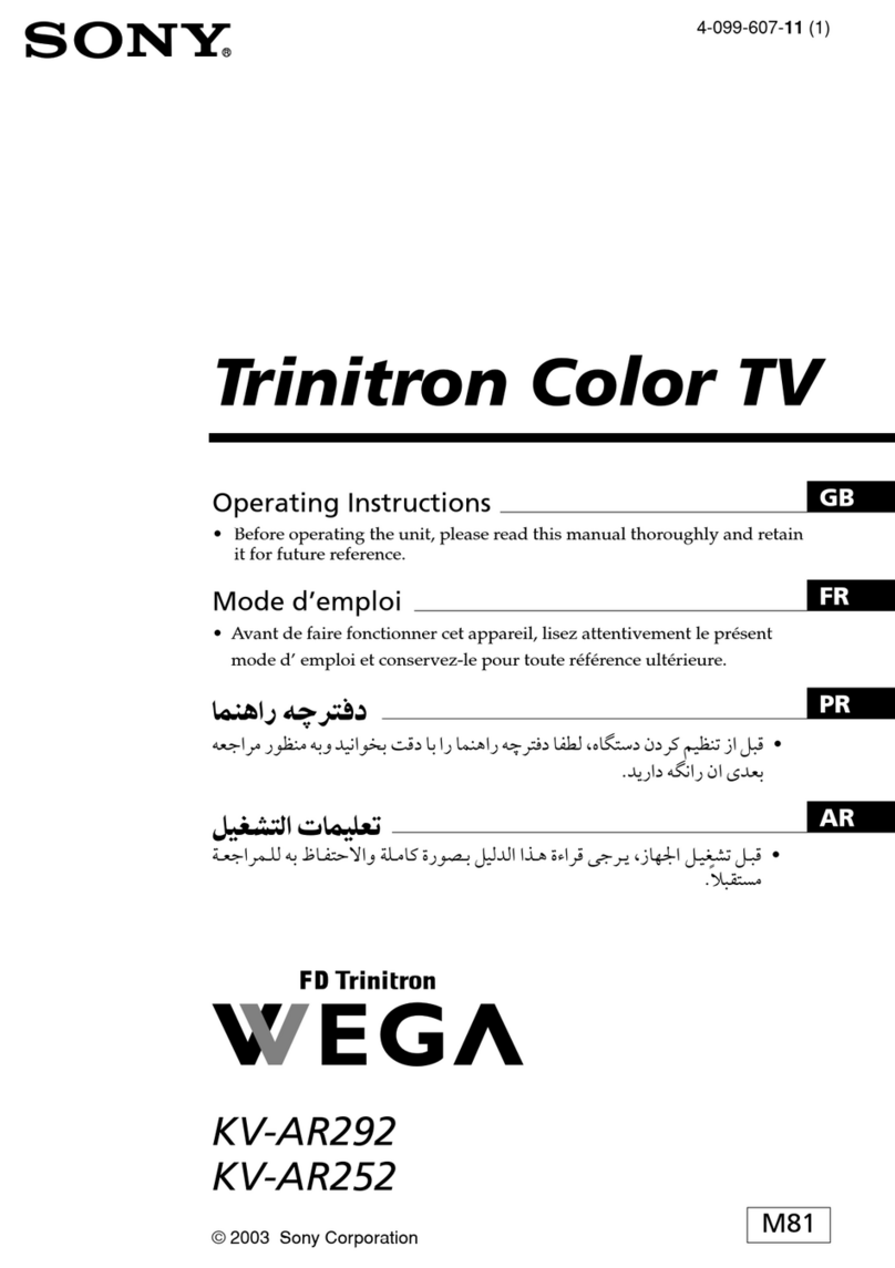 Sony WEGA KV-AR252 User manual