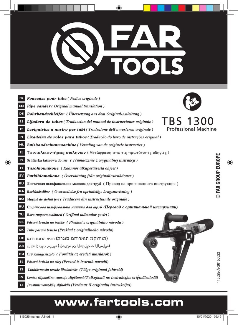 Far Tools TBS 1300 Use and care manual
