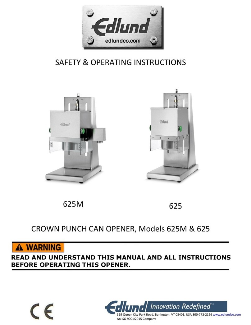 EDLUND 625M Safety & Operating Instructions