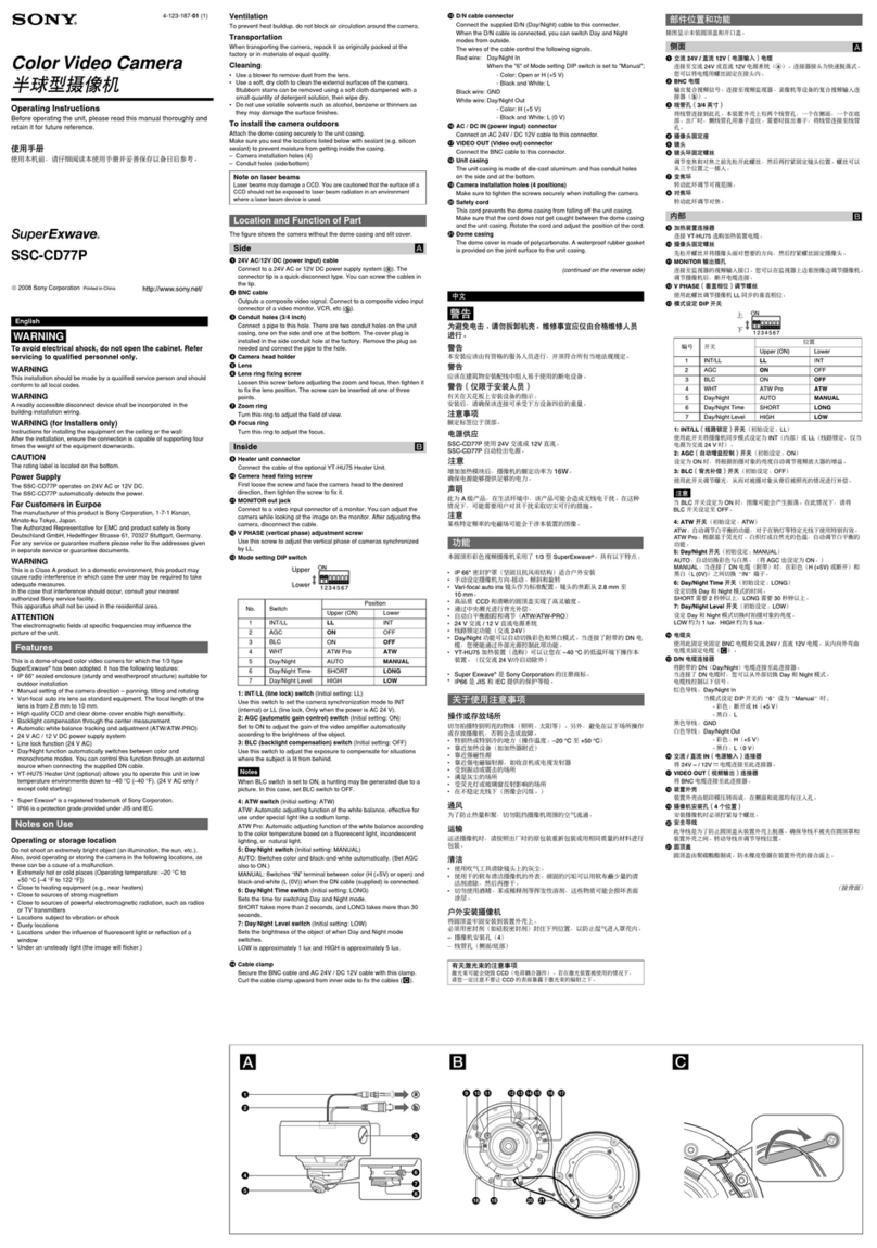 Sony SuperExwave SSC-CD77P User manual