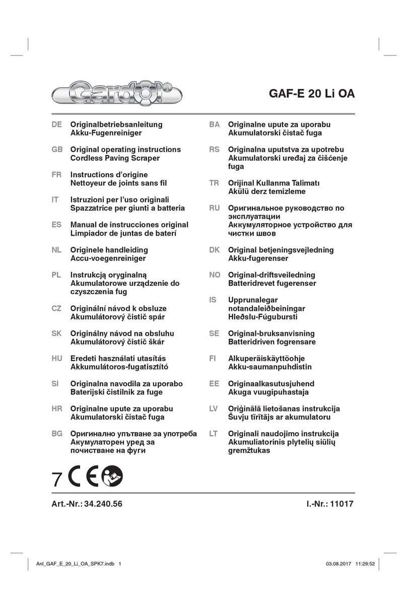 Gardol GAF-E 20 Li OA User manual