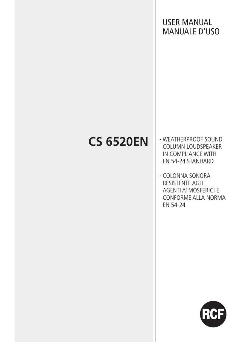 RCF CS 6520EN User manual