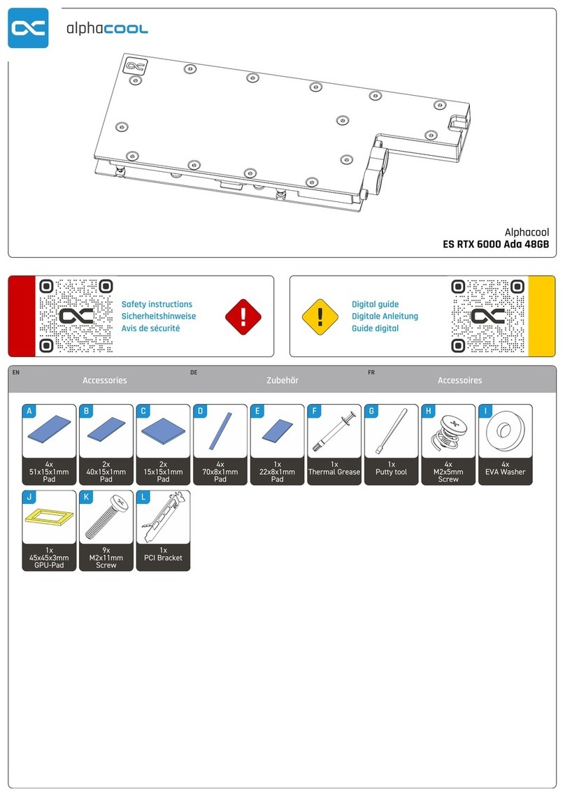 Alphacool ES RTX 6000 Ada 48GB quick start guide