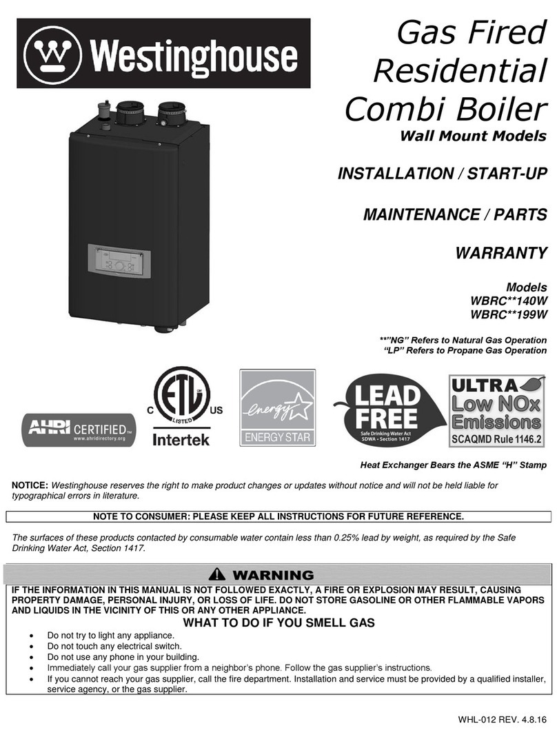 Westinghouse WBRU 140W Series User manual