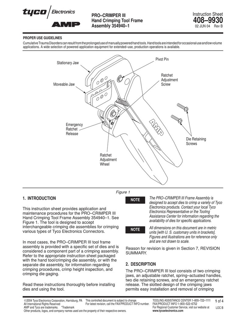 Tyco Electronics AMP PRO-CRIMPER III User manual