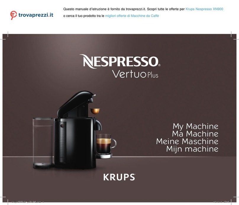 Krups Nespresso Vertuo Plus XN900 User manual Krups Nespresso Vertuo Plus XN900 User manual