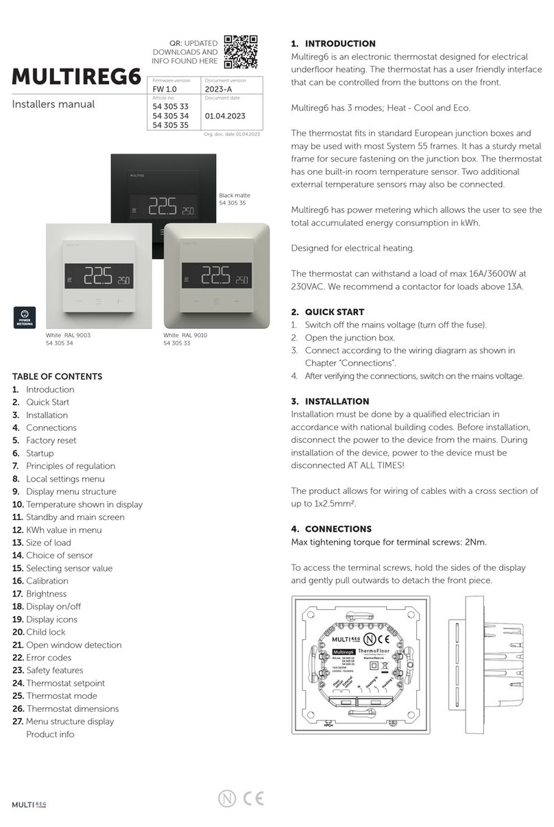 MULTIREG 6 Installer manual