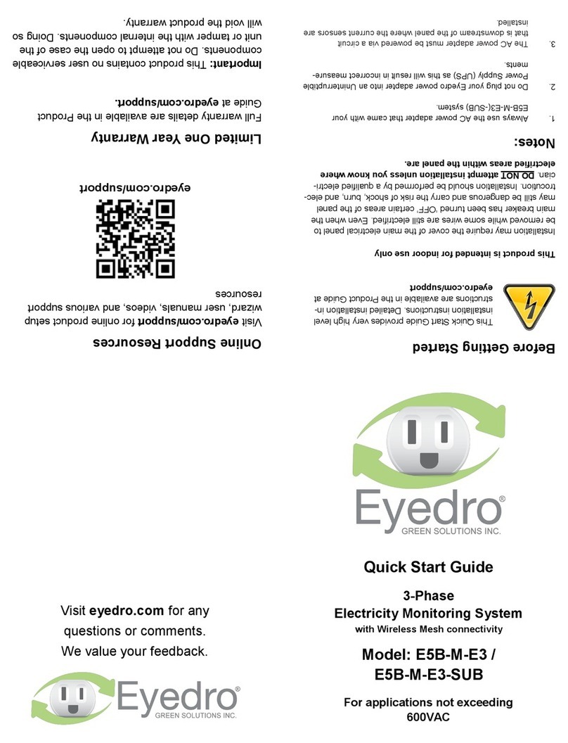 Eyedro E5B-M-E3 quick start guide