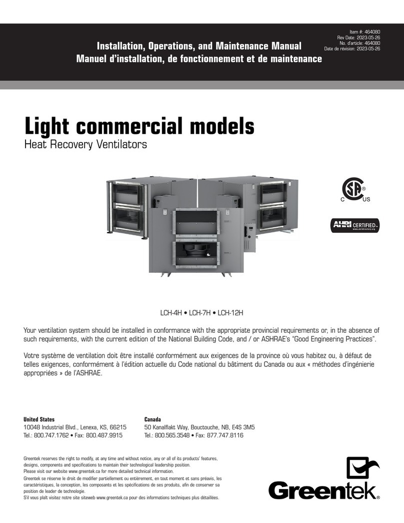 Greentek LCH-4H Installation, operation and maintenance manual