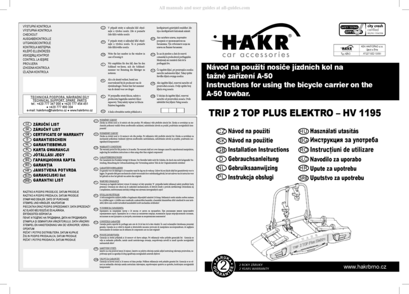HAKR TRIP 2 TOP PLUS installation instructions