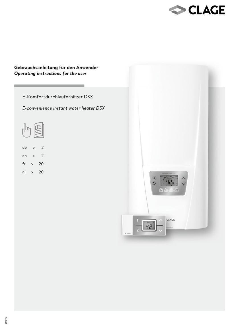 clage DSX Operating instructions for the user