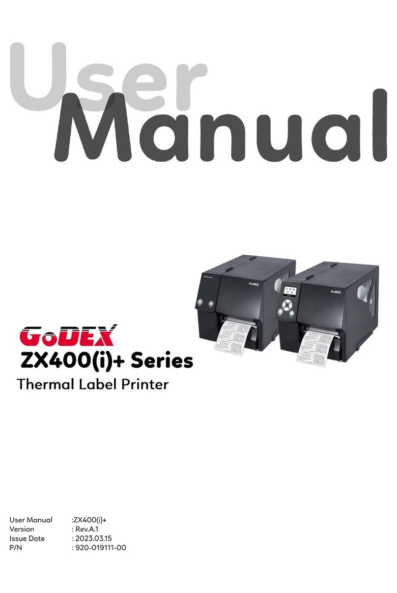 Godex ZX400+ Series User manual Godex ZX400+ Series User manual