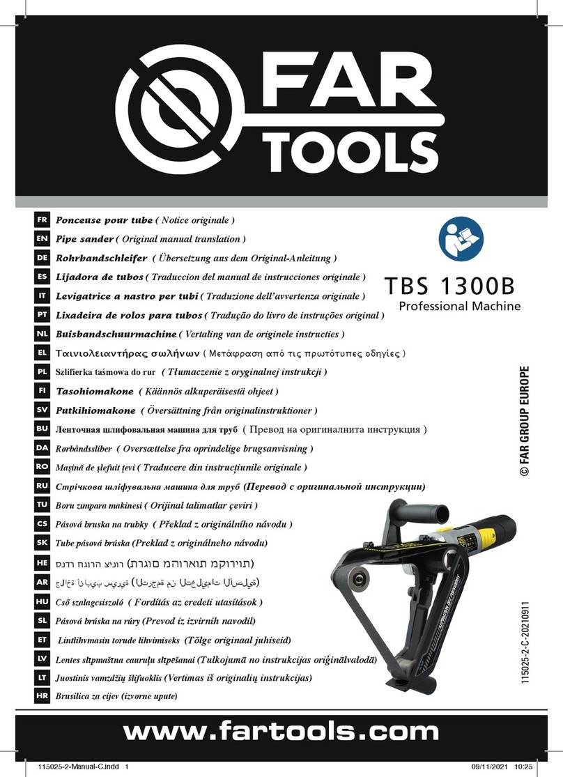 Far Tools TBS 1300B Use and care manual
