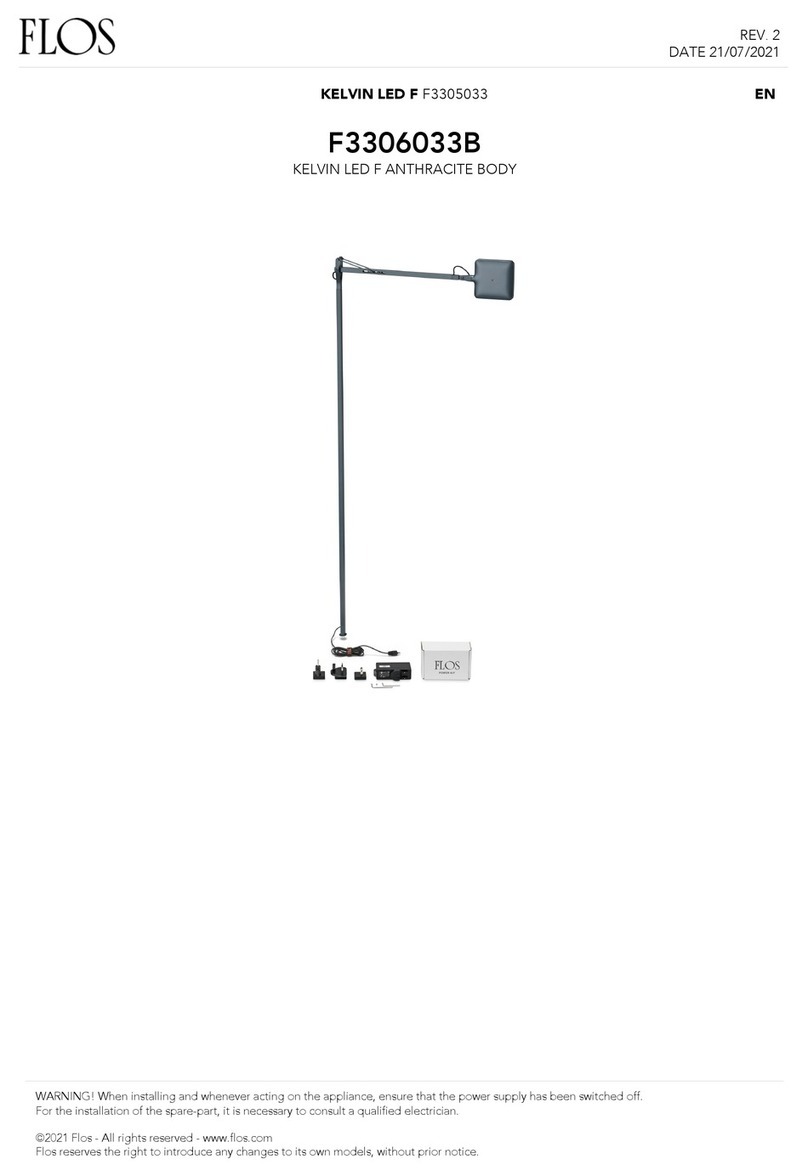FLOS KELVIN LED F F3305033 quick start guide
