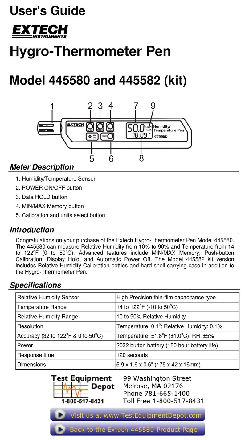 Extech Instruments 445582 User manual Extech Instruments 445582 User manual