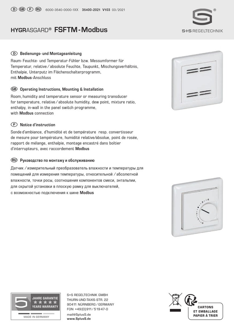 S+S Regeltechnik FSFTM-Modbus operating instructions