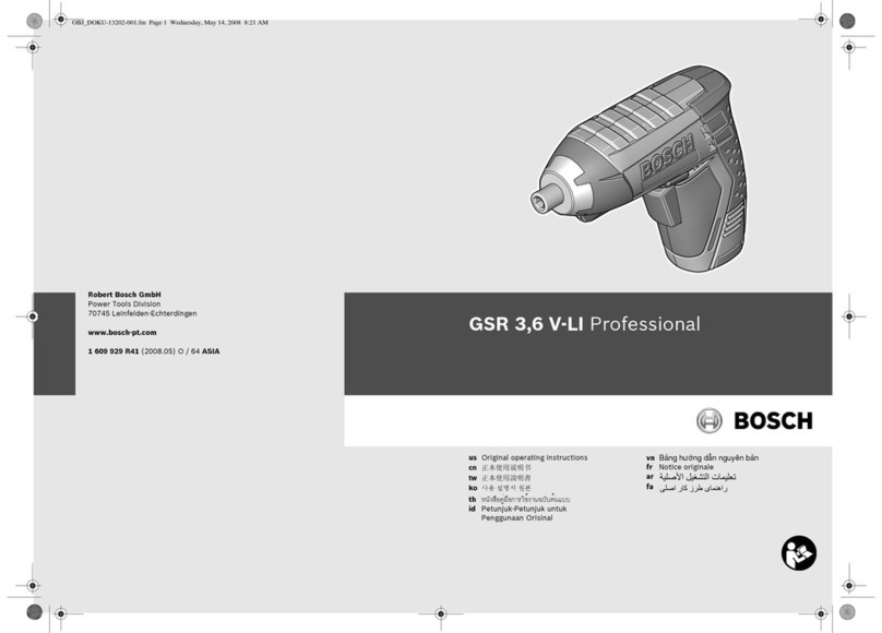 Bosch GSR 36 V-LI Professional User manual