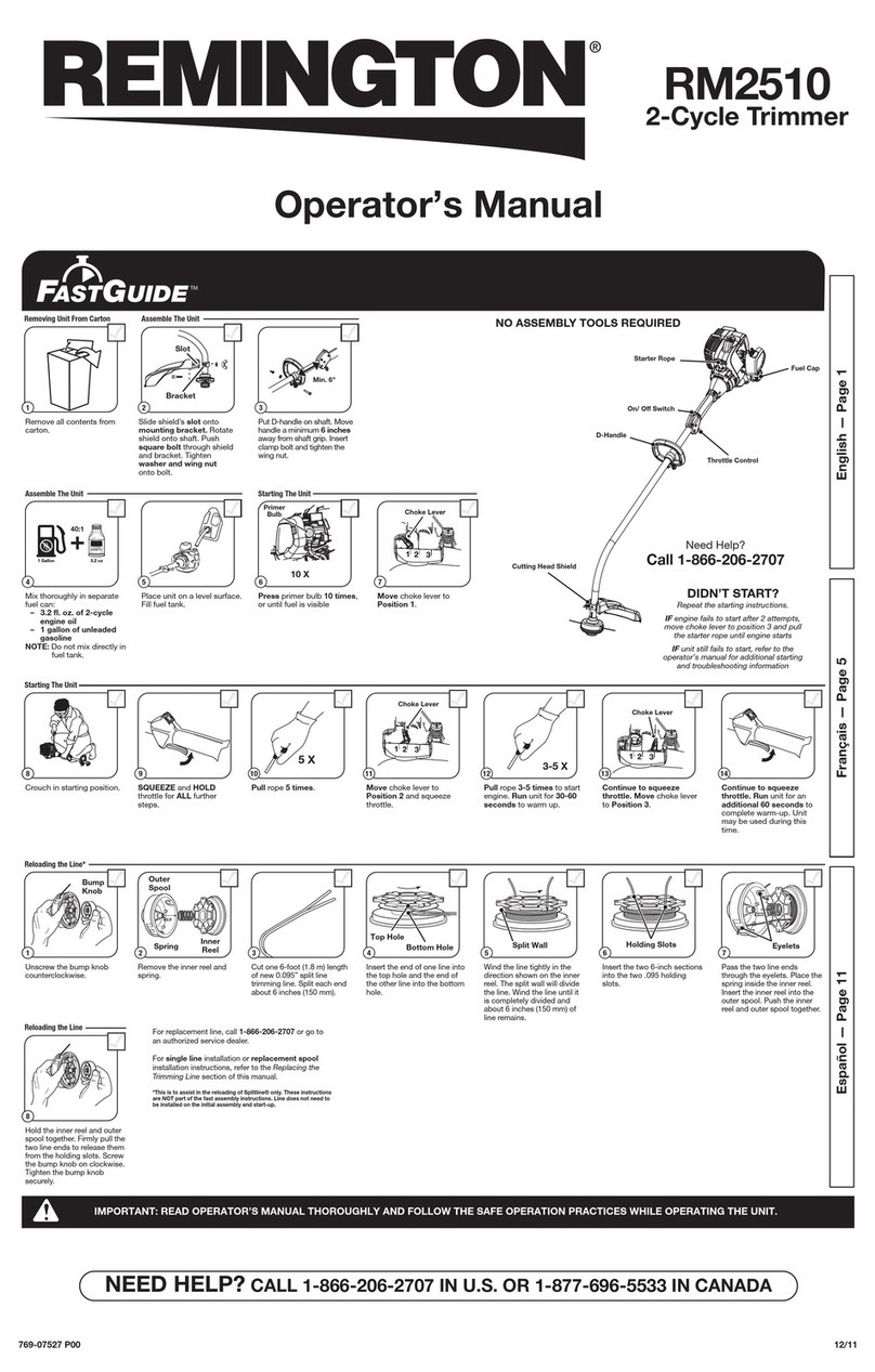 Remington RM2510 User manual