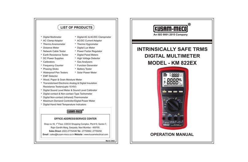 Kusam-meco KM 822EX Operation manual