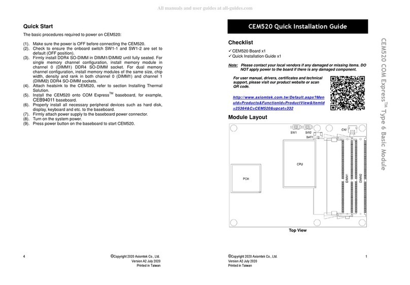AXIOMTEK CEM520 User manual