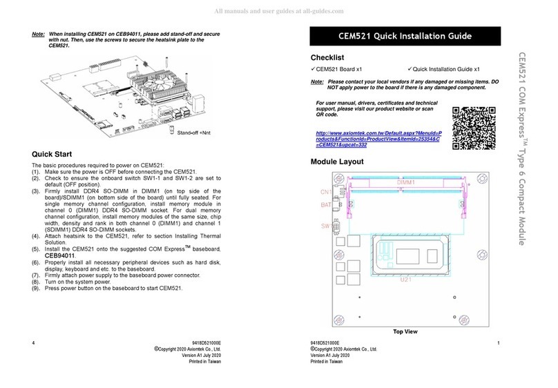 AXIOMTEK CEM521 User manual