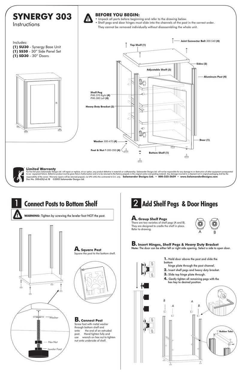 Salamander SYNERGY 303 User manual Salamander SYNERGY 303 User manual