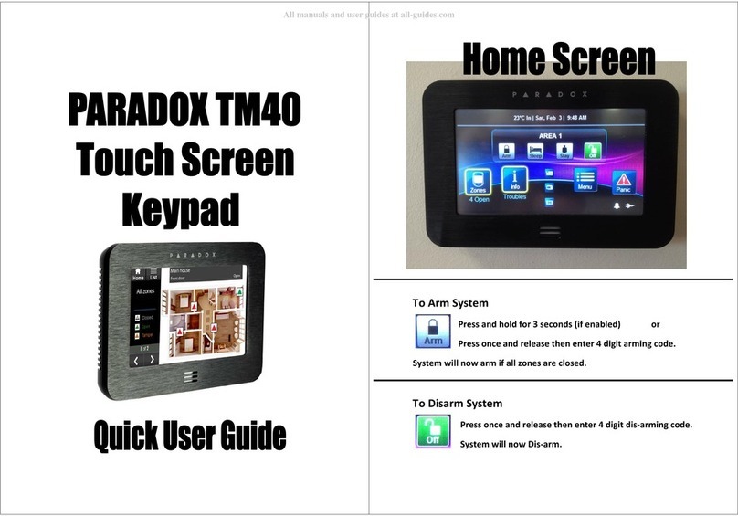 Paradox TM40 User manual Paradox TM40 User manual