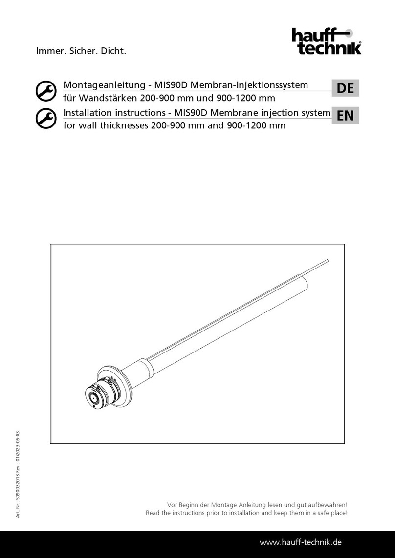 Haufftechnik MIS90D installation instructions Haufftechnik MIS90D installation instructions