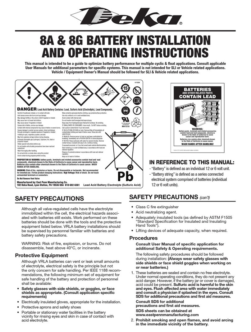 Deka 8A Installation and operating instructions