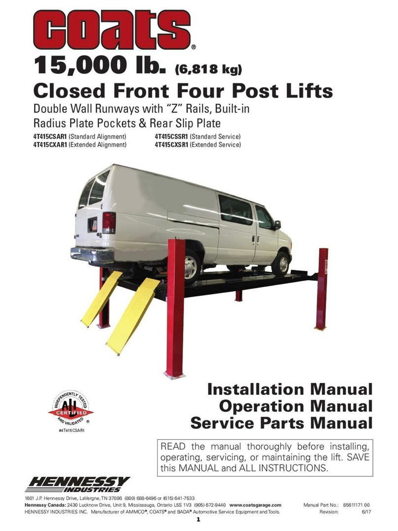 HENNESSY INDUSTRIES coats 4T415CSAR1 manual HENNESSY INDUSTRIES coats 4T415CSAR1 manual