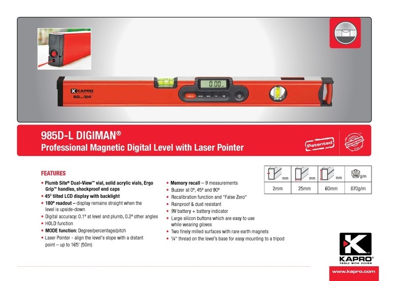 Kapro DIGIMAN 985D-L quick start guide