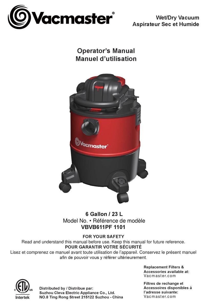 Vacmaster VBVB611PF 1101 User manual